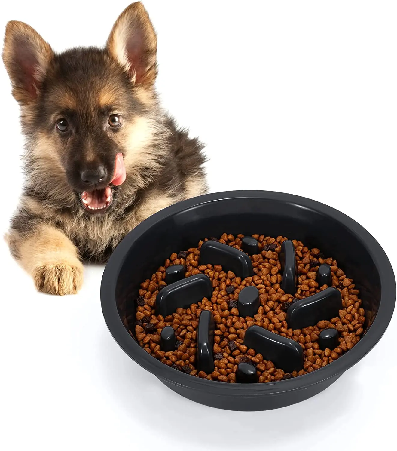 Wholesale Slow Food Dog Bowl Anti-Gulping Pet Slower Food Feeding Healthy Design Dogs Bowl Dog Slow Feeder Bowl