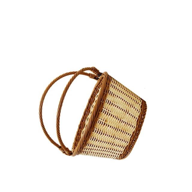 2022 Best sell Picknickmand Plastic With Lid Black Rattan Picnic Basket