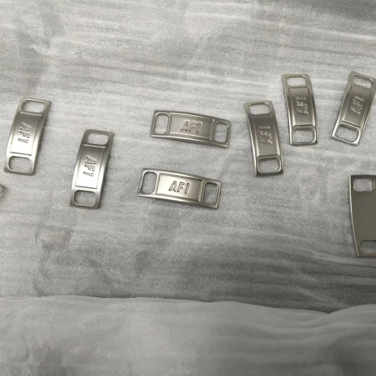 Wholesale Engraved Printed Logo Shoelace Metal Tag AF1 Dubraes Lace Locks Shoelace Charms