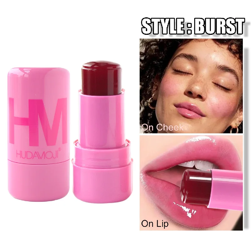 4 Color Multi Face Repairing Moisturizing Lip And Cheek Dual-Use Neutral Gel Blusher Stick Cooling Water Gel Tint