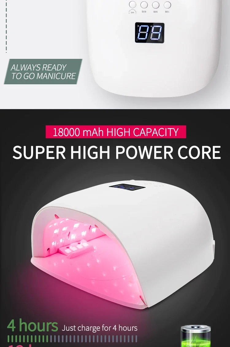 Professional Gel Polish Dryer OEM Nail Supply table lamp pro cure led for nails jc22 86W 52LED nail set kit with uv lamp