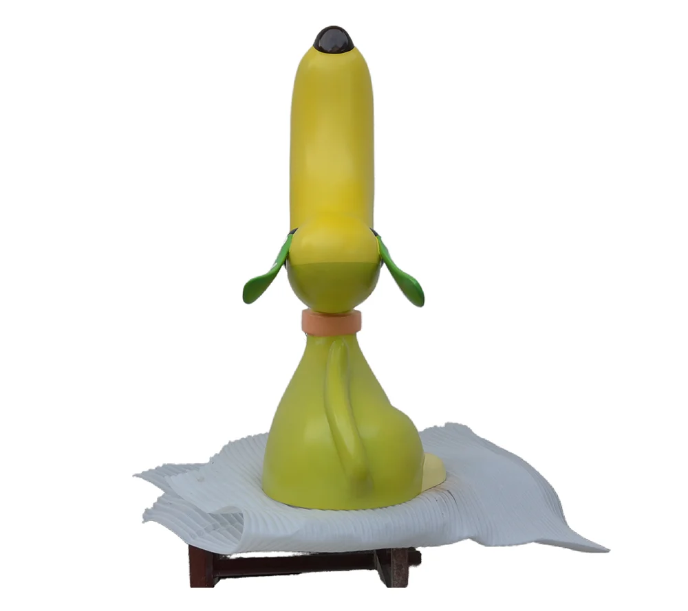 Creative Party Decor Accessories Resin Banana Dog Figurine Animal Standing Decor