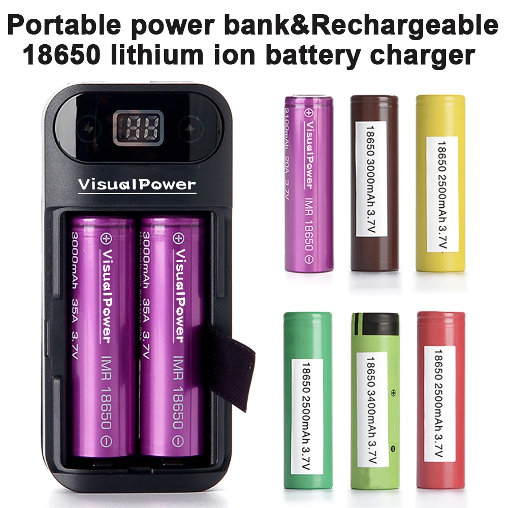 Best Customized DIY Power Bank Battery charger Supply Power For mobile device Lion 18650 rechargeable batteries