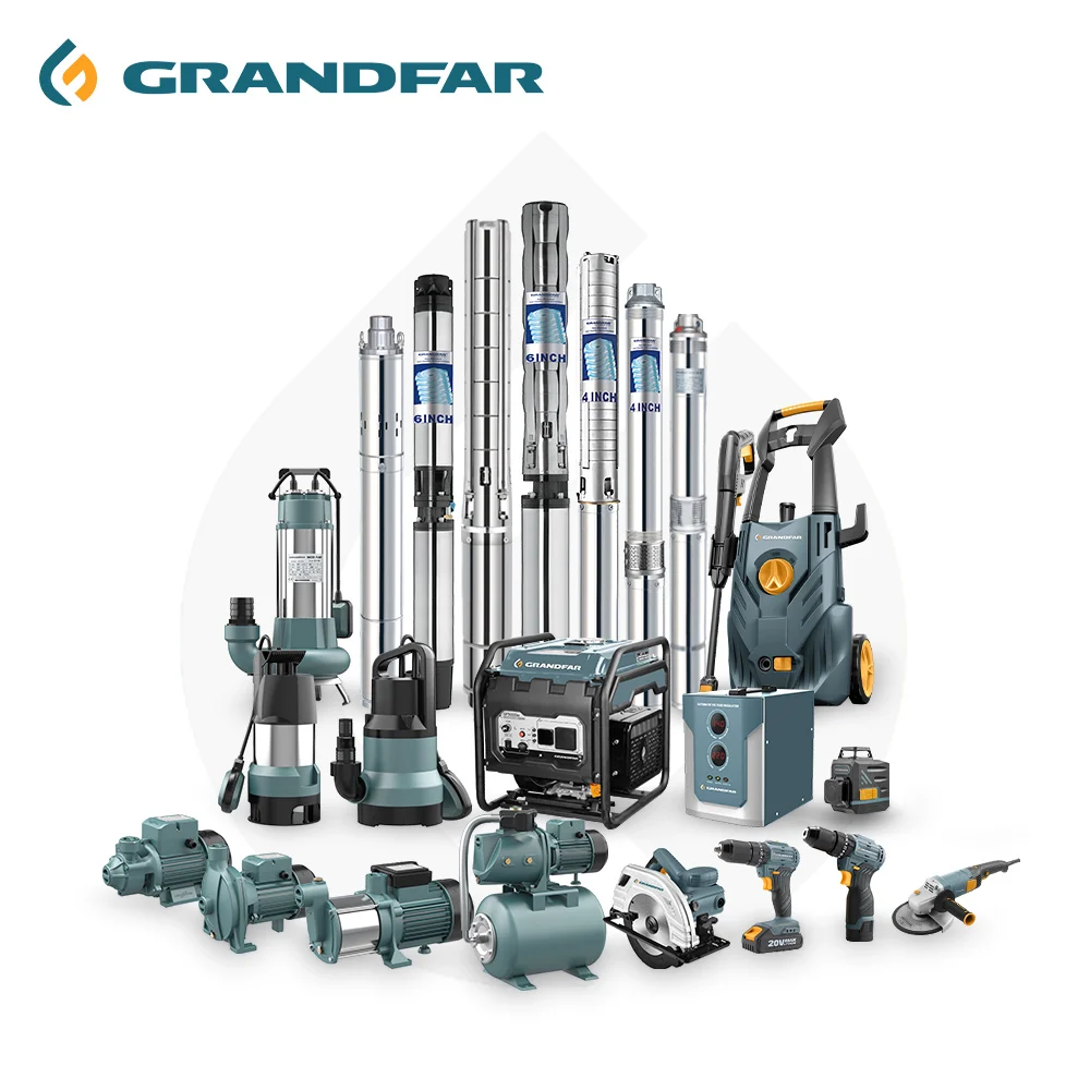 GRANDFAR 220V 50Hz 0.75HP 0.55kw Automatic JET Water Pumps With Pressure Tank Household Jet Pump Station