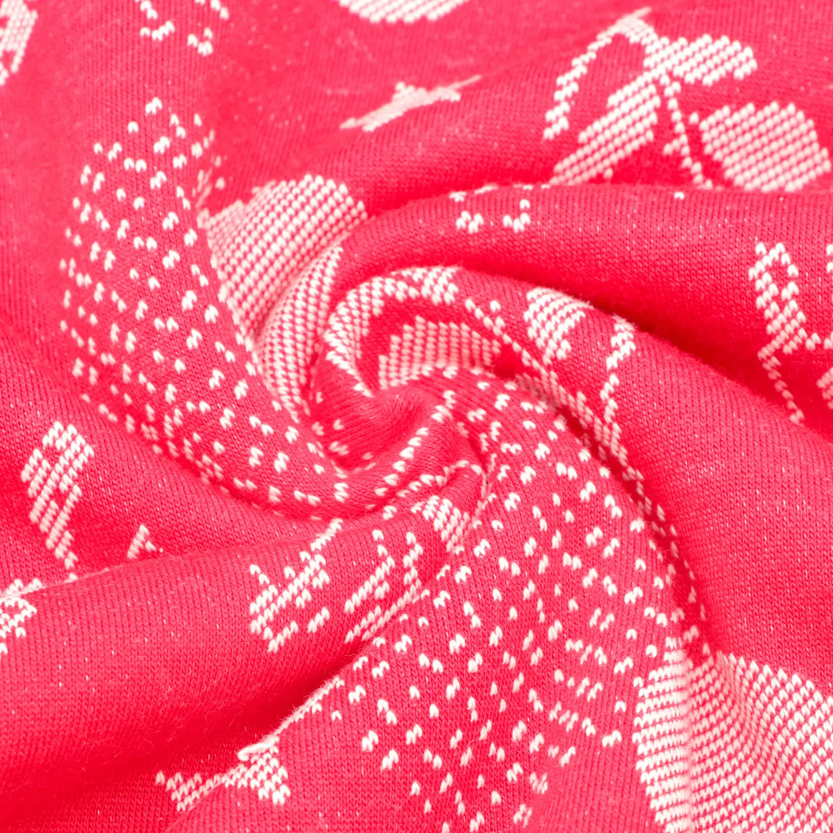 Comfortable terry hacci fabric jacquard fabric 158cm 300gsm print stretch cotton knitted fabric