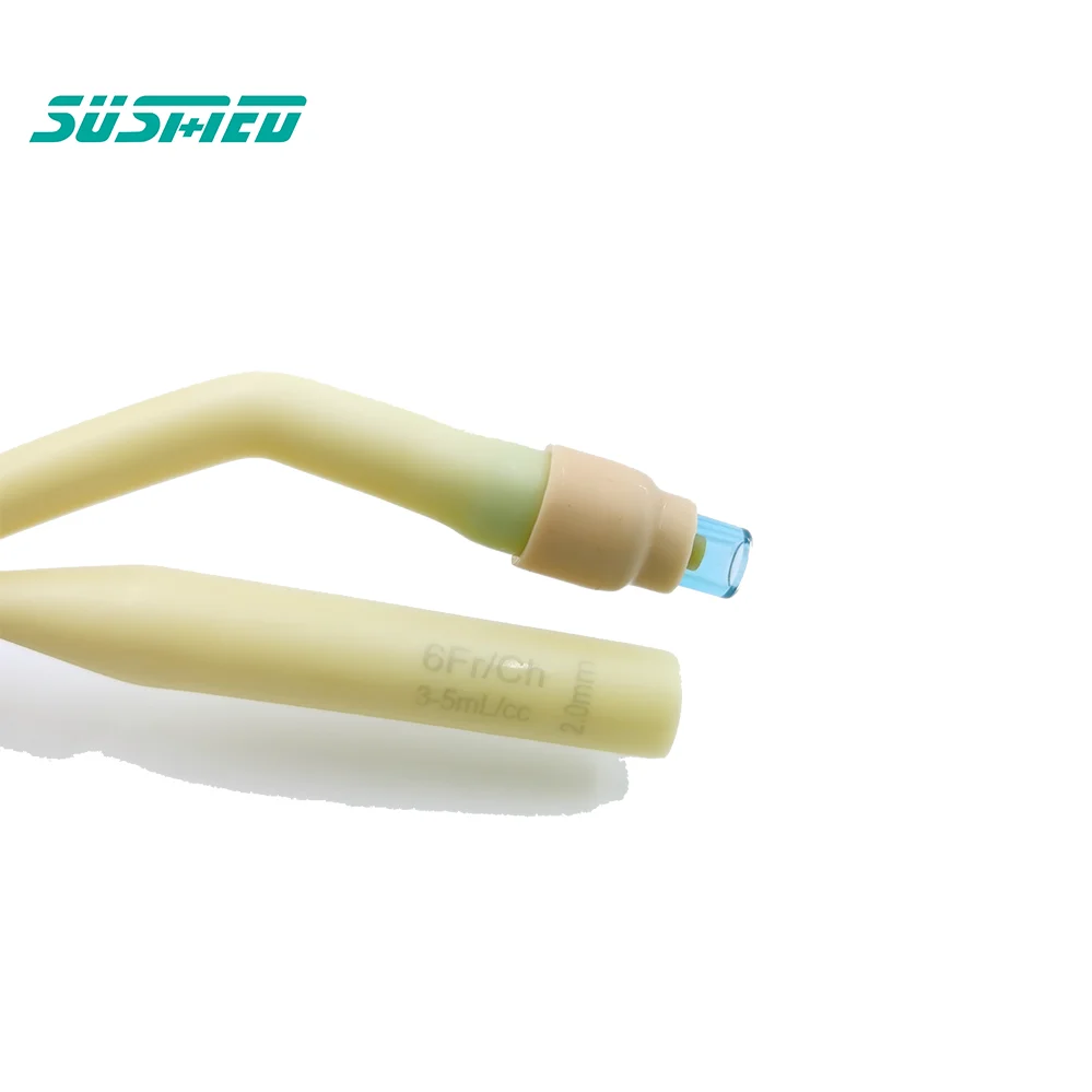 2-way single-use Medical disposable latex foley catheter with urethral balloon silicone coated pediatric foley catheter