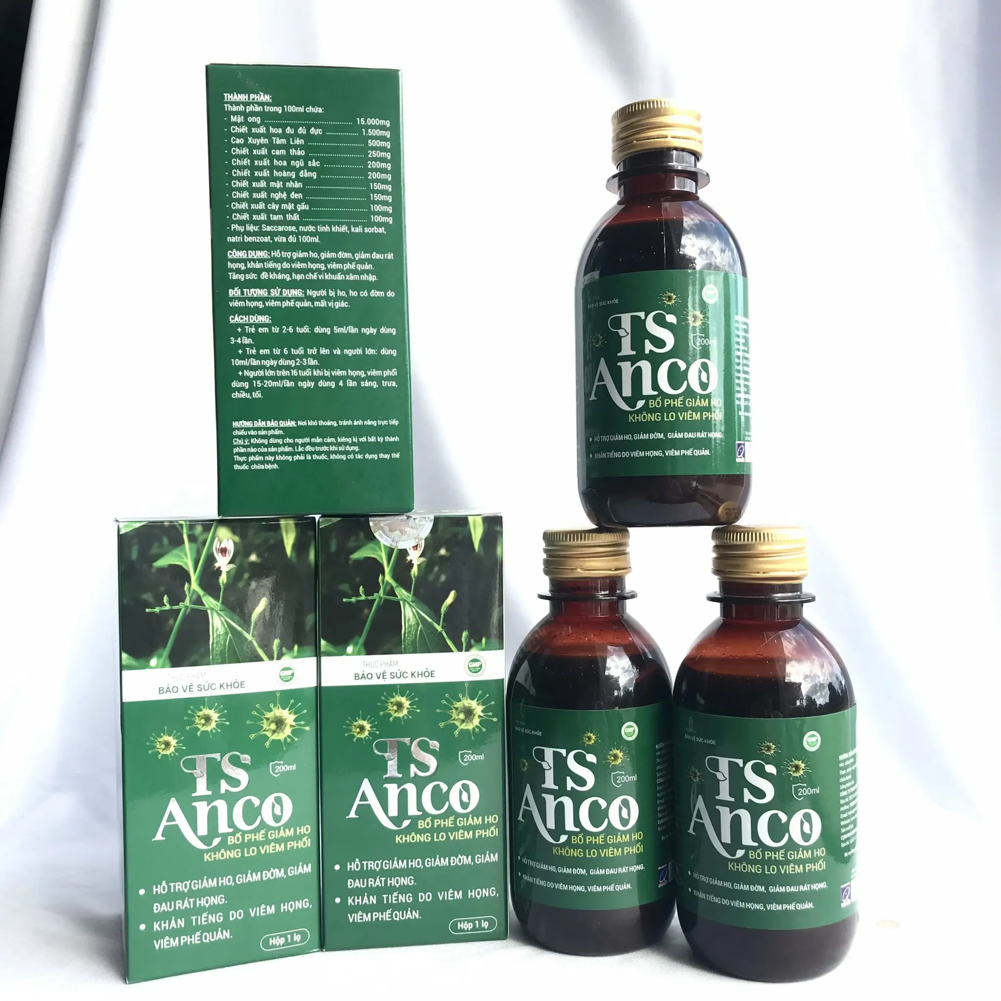 TS Anco Health Supplements Oral Liquid Healthcare Product made from herbs from Vietnam reduce cough
