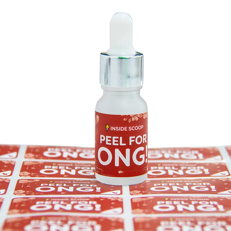 custom printed logo waterproof vinyl labels stickers for perfume essential oil cosmetic bottles packaging stickers sheets