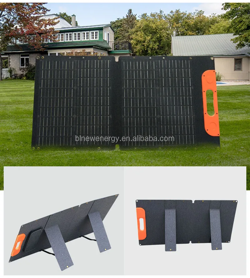 100W Multifunctional ETFE Solar Panel Charger Portable Lightweight 5V/18V Solar Cell Charger with USB/DC/Type C Interfaces