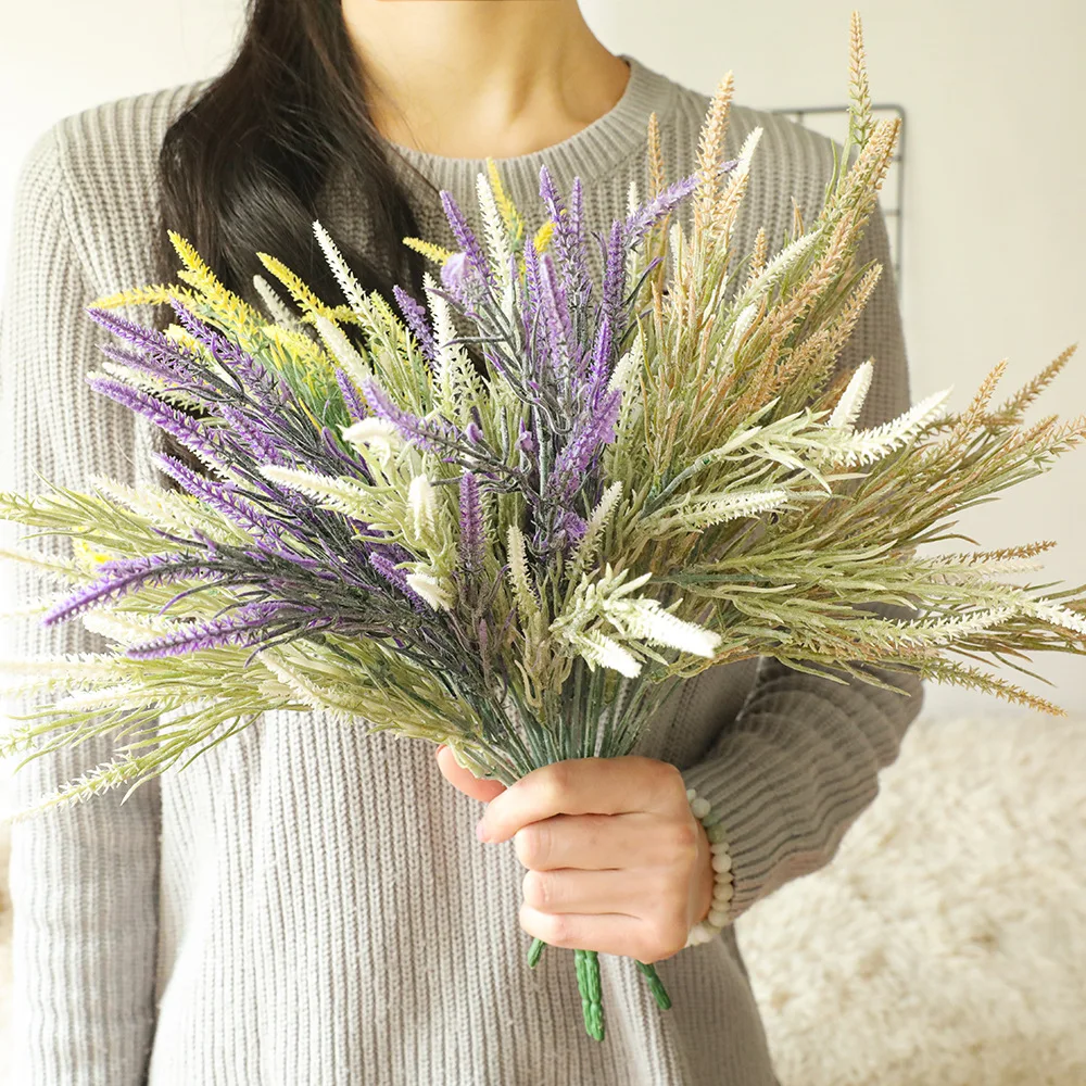 Hot Sale popular Pinrui High Quality Plastic Artificial flower Lavender for Home plant decoration
