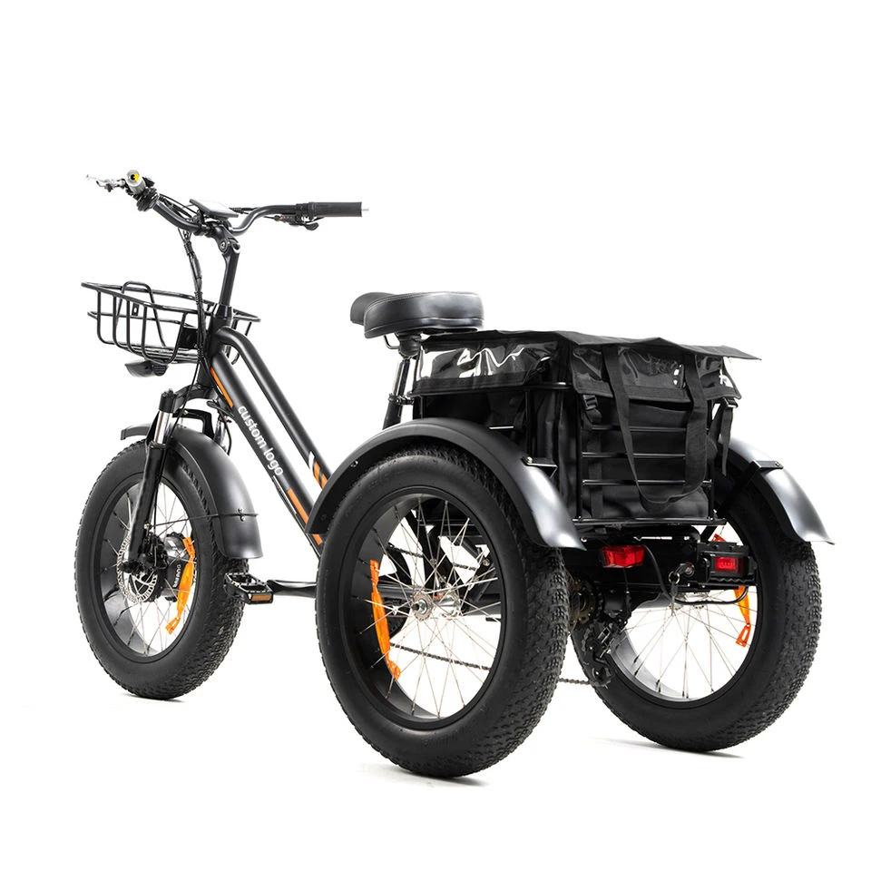 Трехколесный трехколесный электрический велосипед 20 дюймов 750 Вт