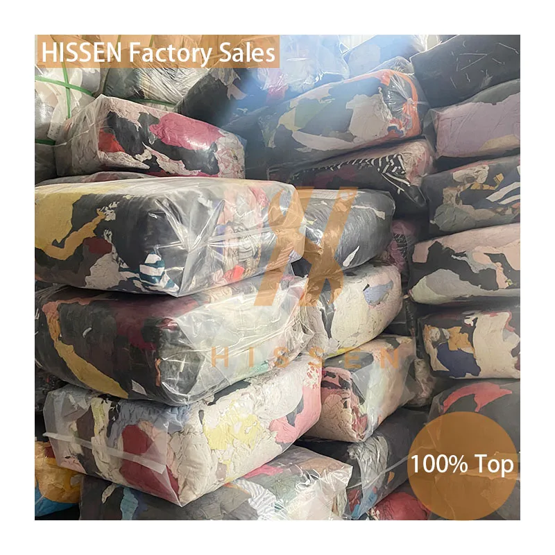 Fabric Waste CottFabric Waste Cotton Absorption Ability Recycling Industrial White 100% Cotton Cheap Rags with Strong Oil Water