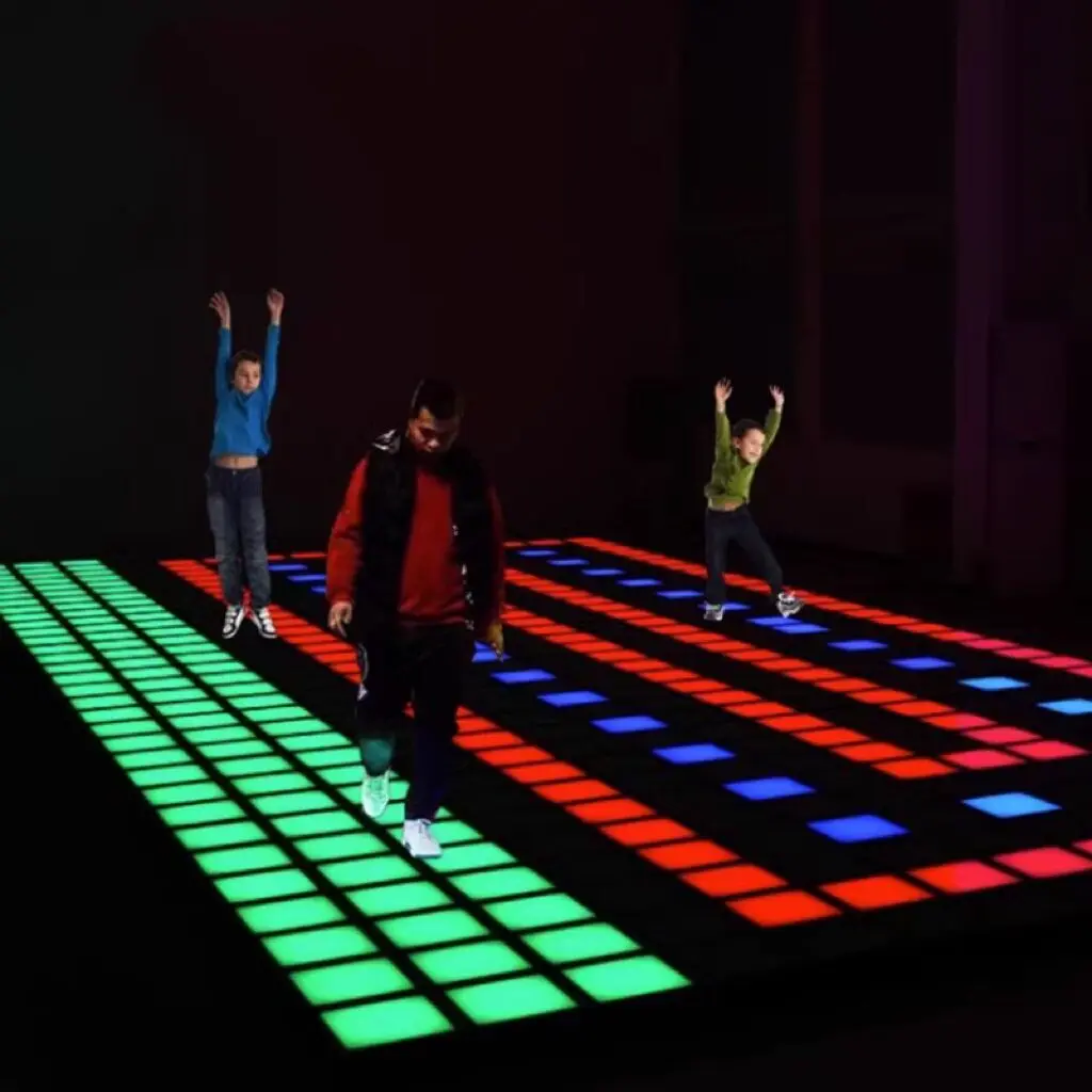 Factory Price 30cm Active Gaming Light Interactive Led Dance Floor For Kid Games