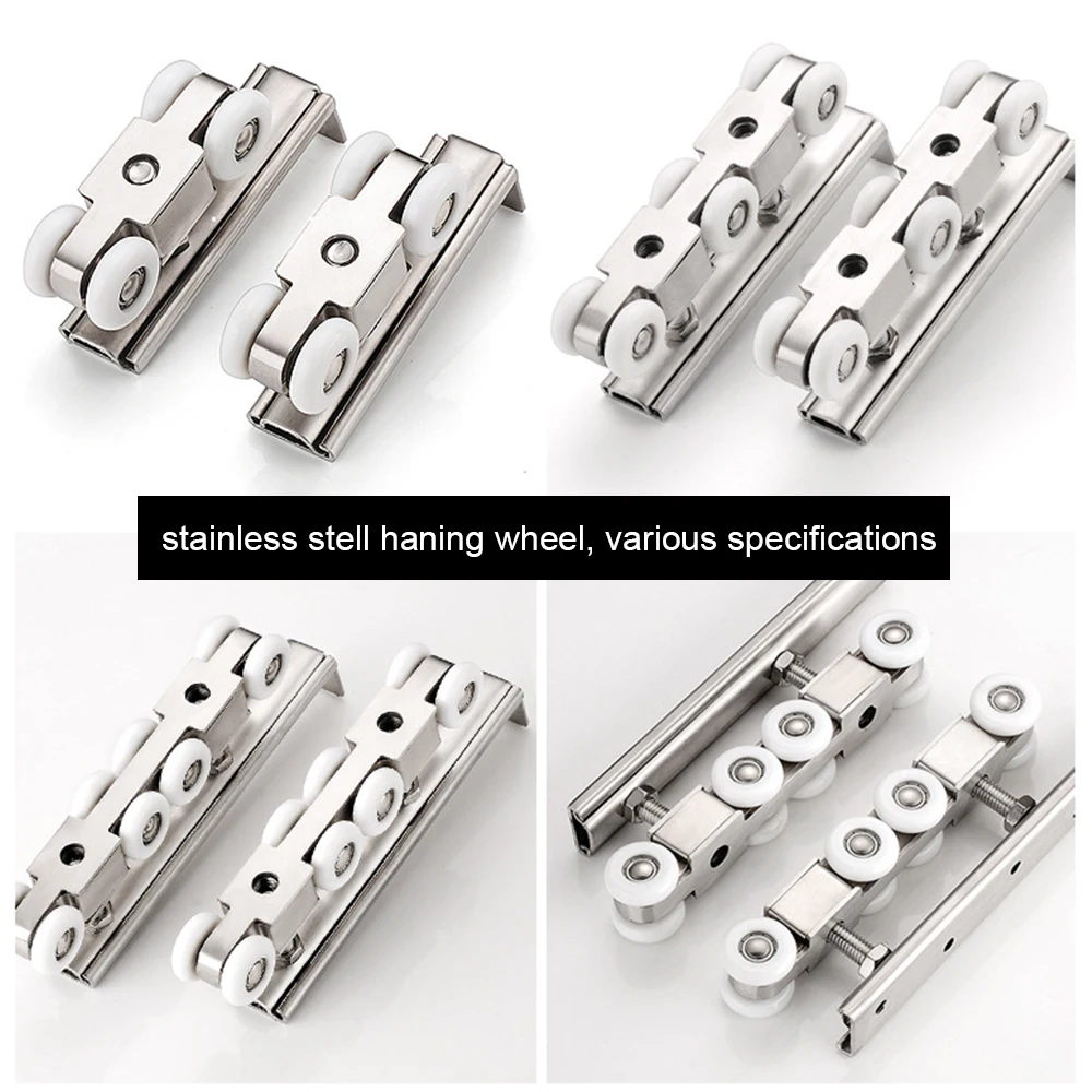 Sliding Barn Wood Door Hardware Closet Track Roller Hanger Wheel Rail Set