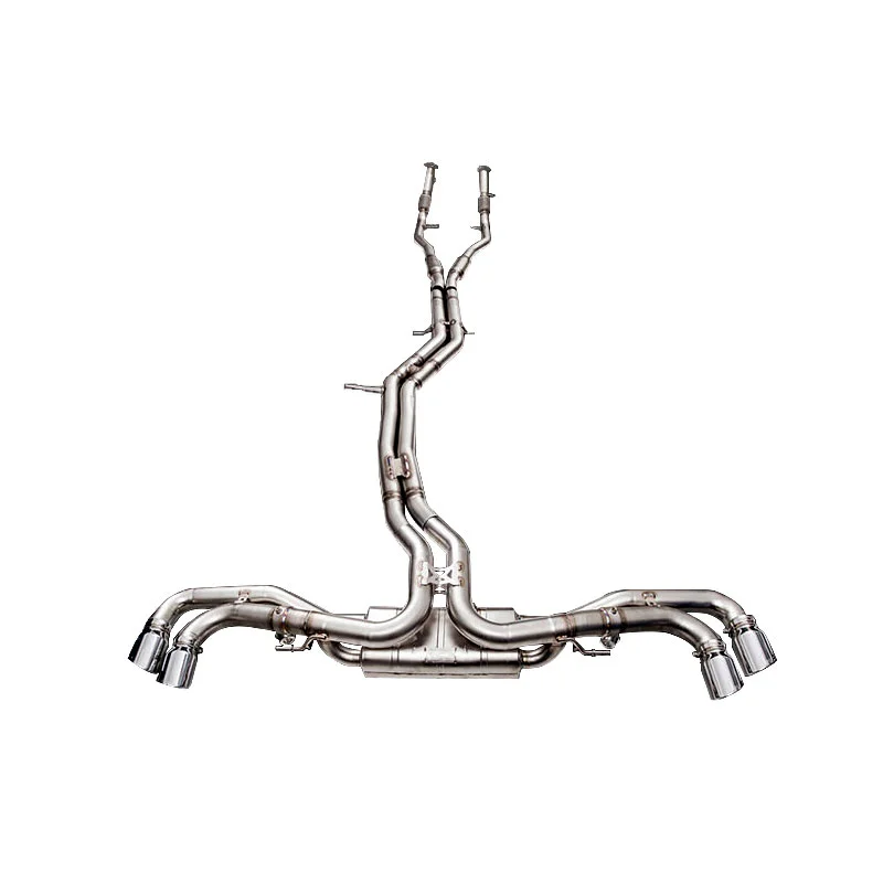 For Porsche E3 Cayenne Coupe S 2.9 T 2018-Present Full system with cat pipe valve  Stainless steel Exhaust system