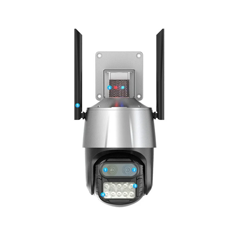 Гибридная Беспроводная ip-камера с двойным объективом 360 градусов