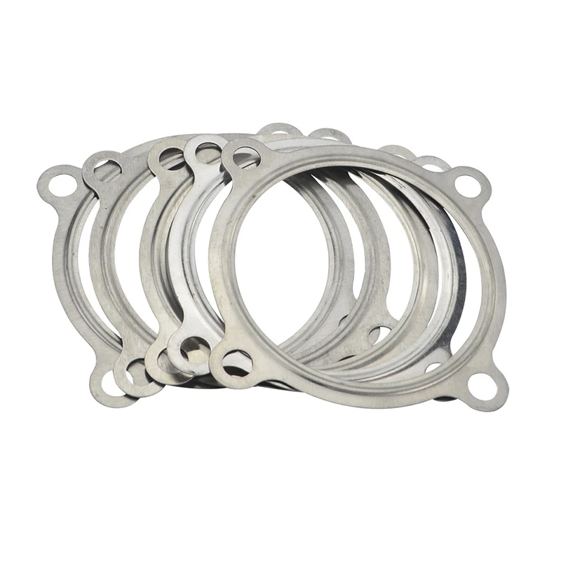 WSFS Hot 5PCS 3 Inch Inch 4 Bolt SS 304 Turbo Exhaust Downpipe Flange Gasket For GTX30 GT30 GT35 GTX35