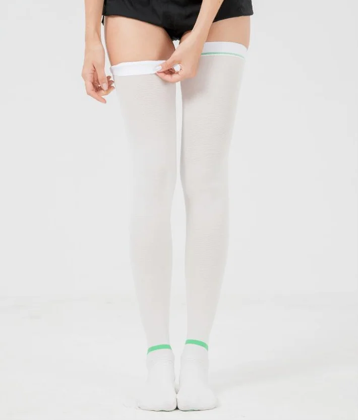 Women 15-20 mmHg Thigh High Open Toe Anti-embolism Compression Stockings