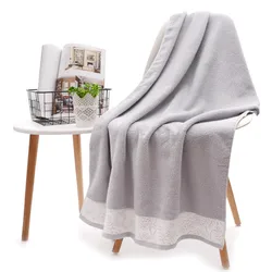 70*140cm Wholesale China soft textile custom jacquard 100% cotton bath towel beach towel