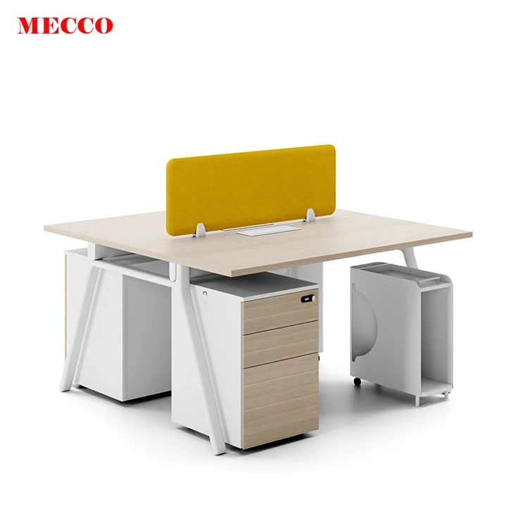 Hot Sell Modern Workstation Desk Aluminum Fixed 2 Seater Workstation Cubicle Office Room Partition Wall Office Workstation
