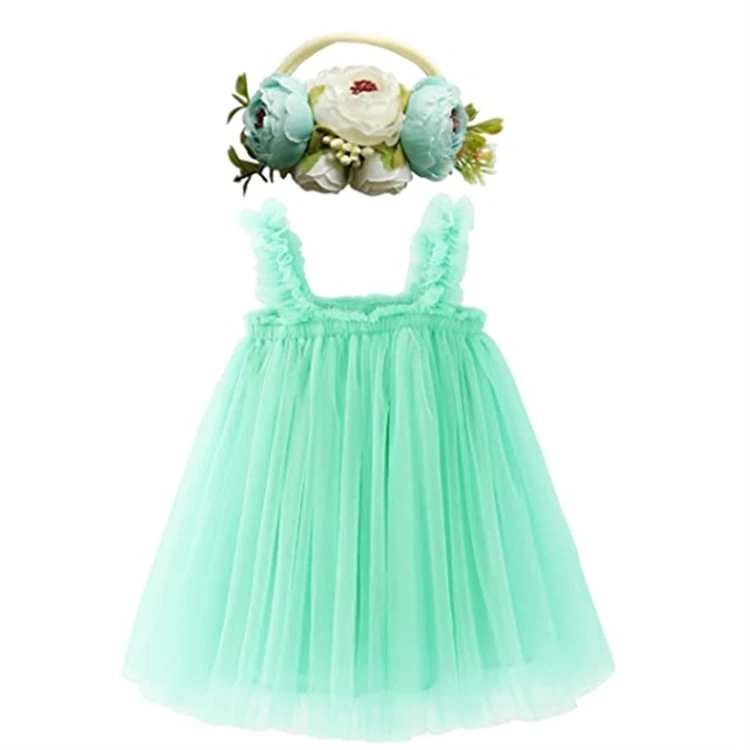 Lavender Solid Color Layered Tulle Tutu Dress for 12 months Baby Toddler Kids Girls Birthday Wedding flower dress with headband