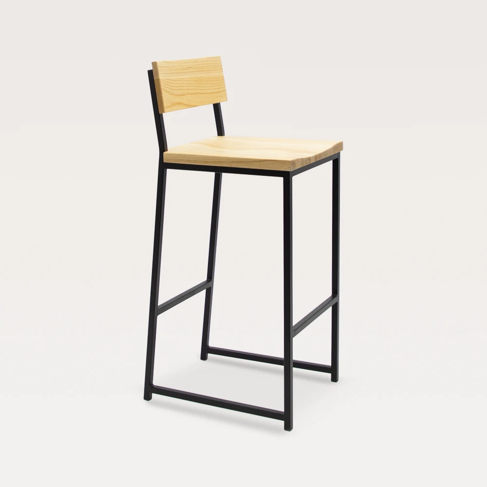 customized metal high chair with foot rest italian minimalist metal bar high stool bar chairs for kitchen