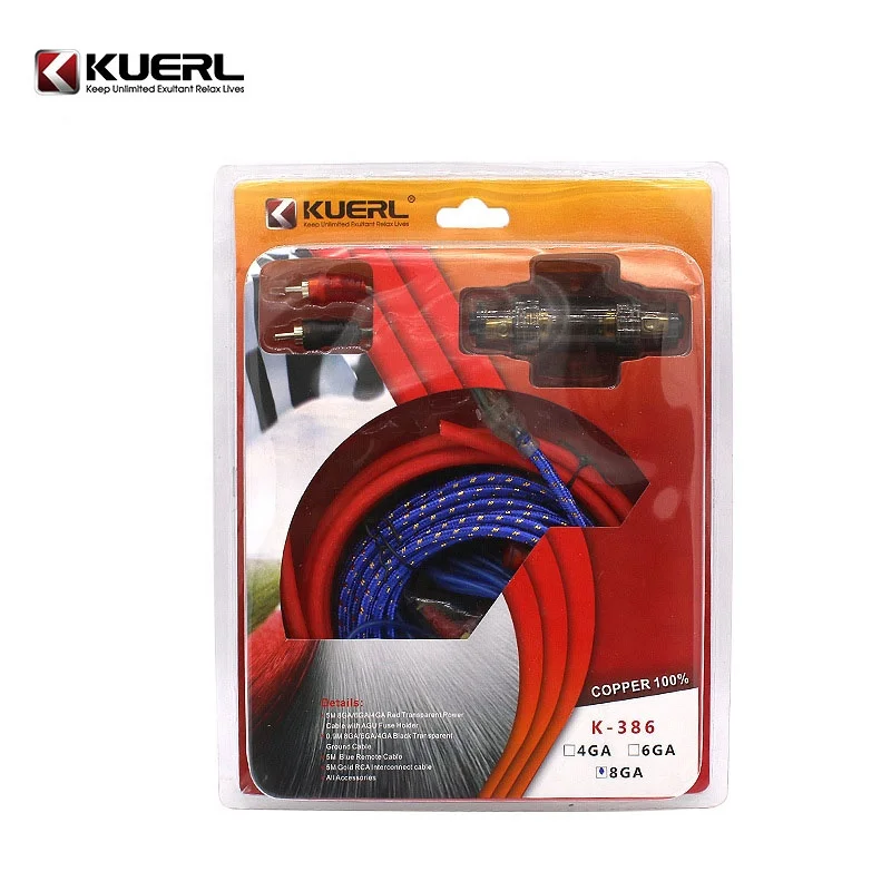 2800 Watts car audio wire wiring subwoofer amplifier installation kit power cable