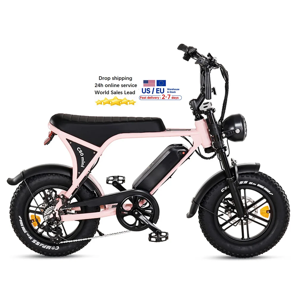 electric bike price VOMO C80 mini 16inch fatbike cycle E bike Eu warehouse Electric city bike bicycle Electric bicycle