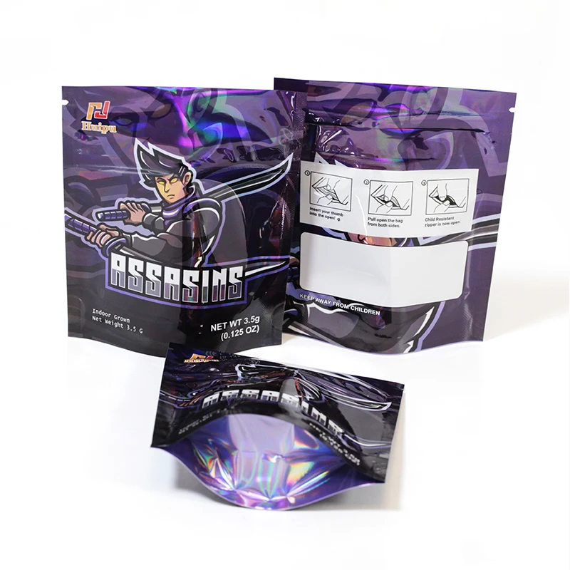 smell proof fishing bait bags custom print plastic zip lock bag with hang hole