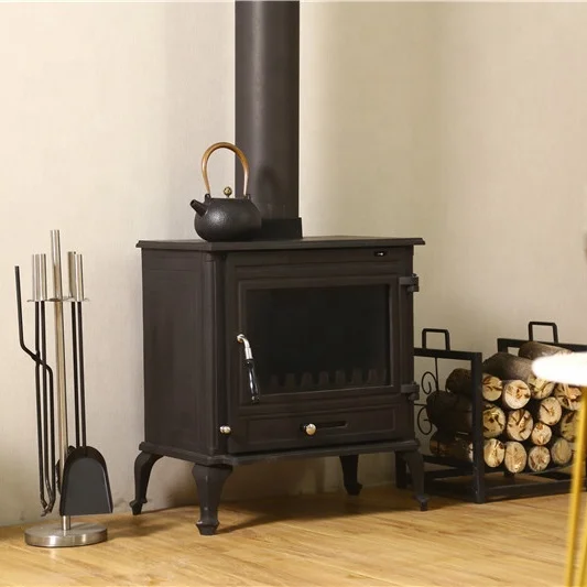 Factory customized  indoor cast iron small home heater wood burning fireplace stove multi fuel stove