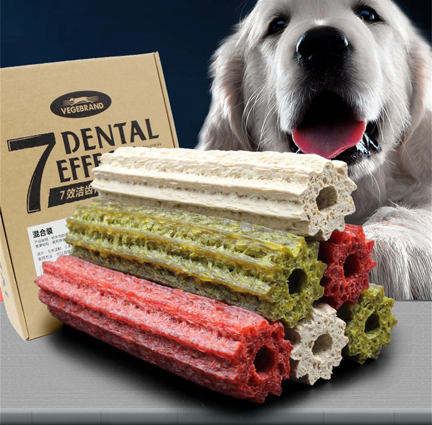 Dog Snacks Tooth Cleansing Bone Grinding Stick Snacks 6 Pieces Bone Special for Big Dogs