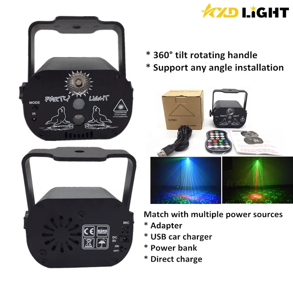 free shipping USB Remote Control Red Green Blue Mini Laser Projector DJ Party Beam Lazer Light for Home Disco Wedding