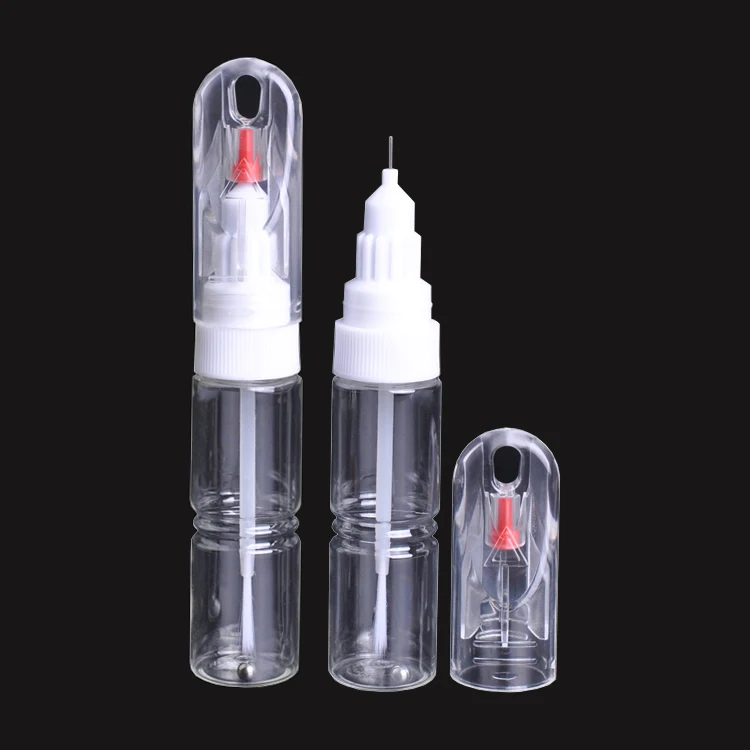 20ml transparent Nail polish bottle pet touch up paint pen touch up paint bottles