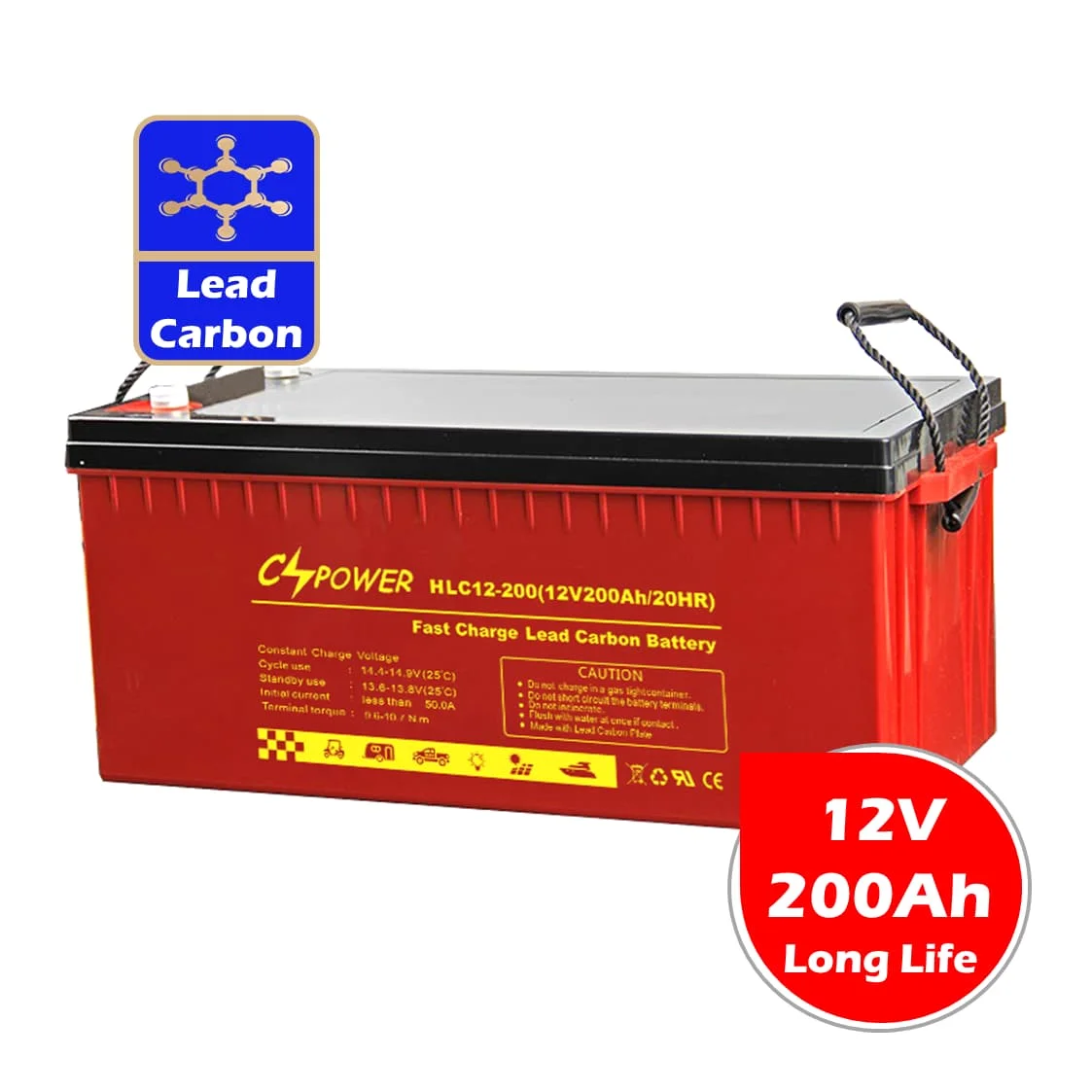 CSPower 12V200Ah с длительным сроком службы свинцовый углеродный аккумулятор-солнечные UPS тележки для гольфа инвалидные коляски подметальные машины китайский производитель HLC12-100