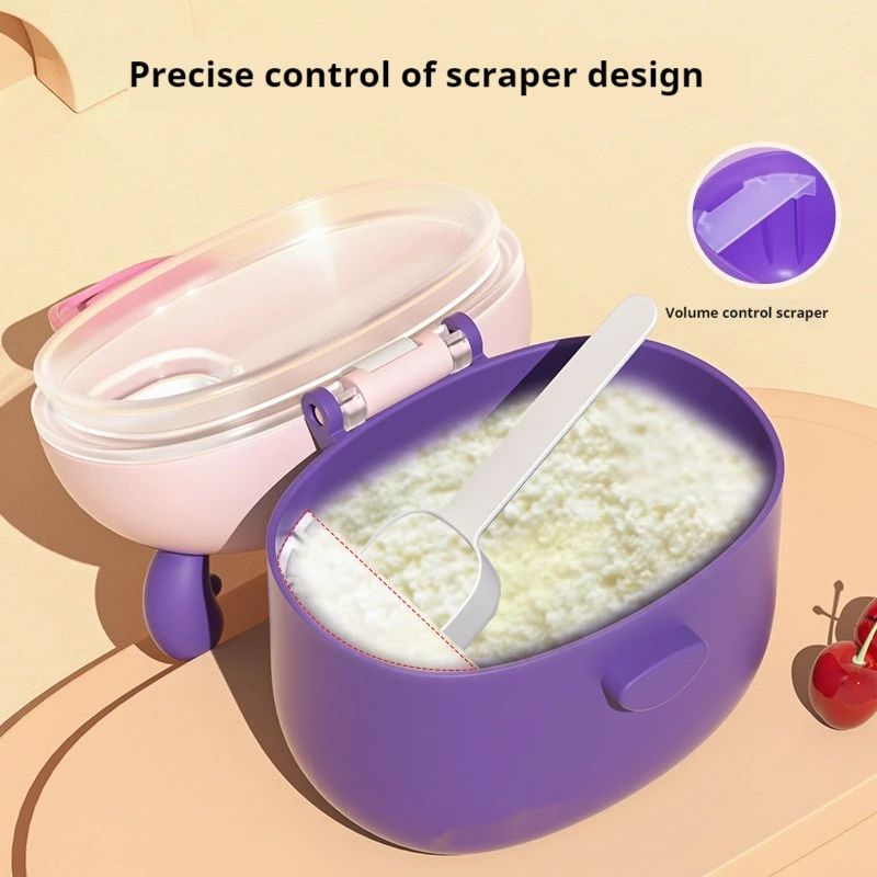 Portable Infants Food Container Dispenser Baby Formula Milk Powder Storage Feeding Box Kids Popular 0-12 Months Made Silicon PP