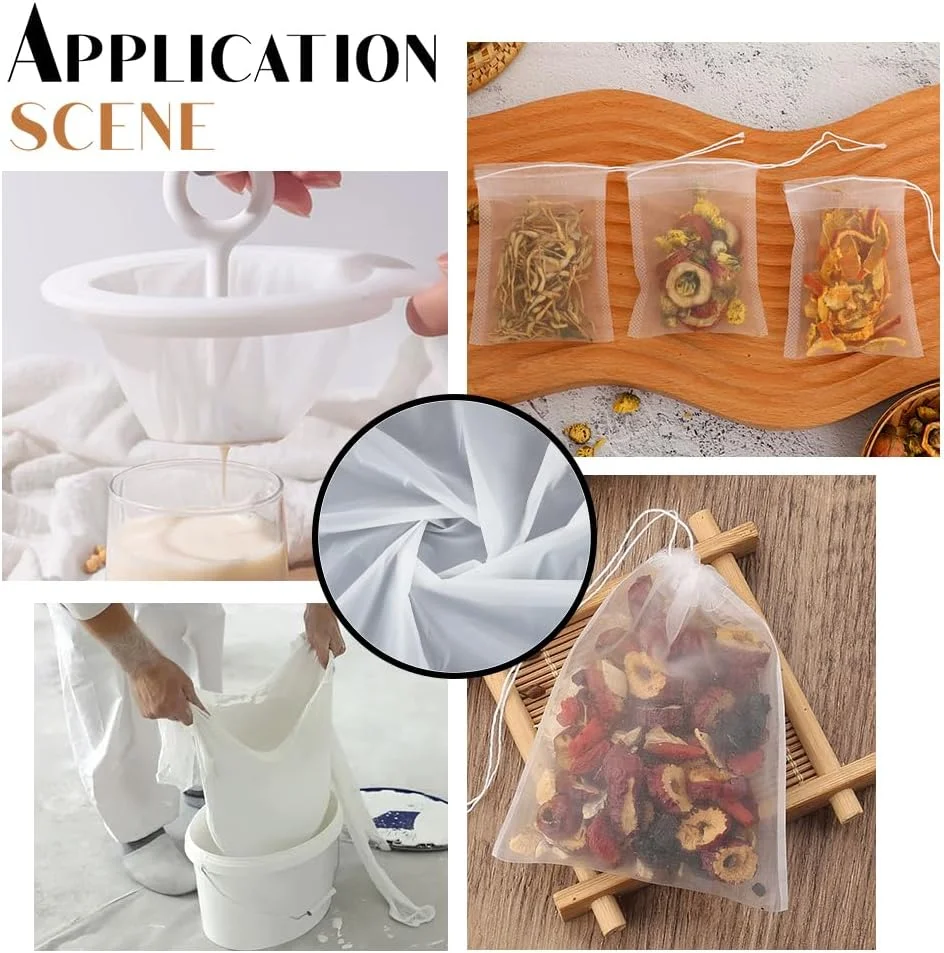 Customized Nylon Micron Filter Mesh 50 100 500 Micron Nylon Filter Mesh Screen Sieve Fabric Nylon Filter Bag