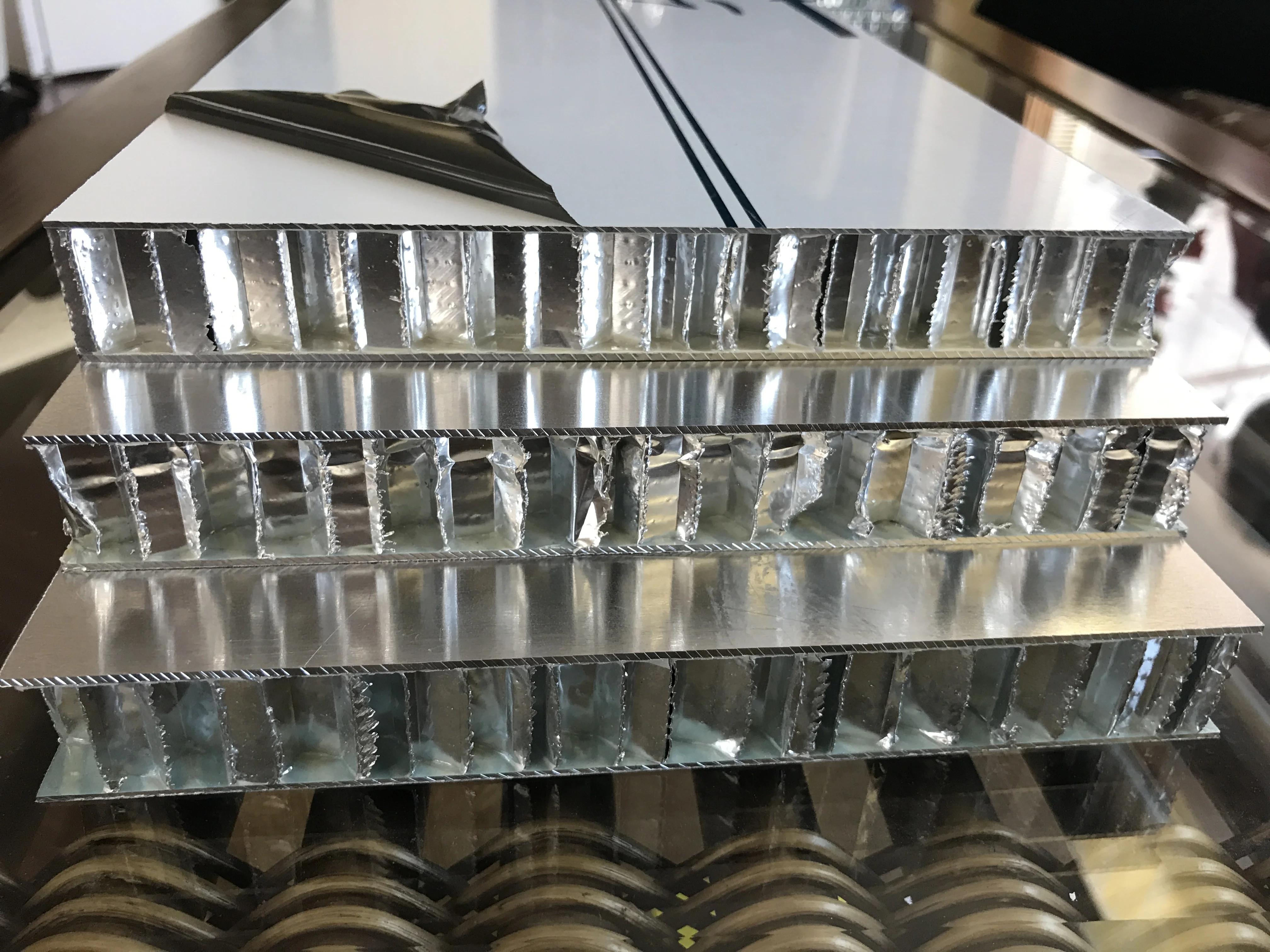 High quality custom color no coating aluminum alloy honeycomb sandwich panel