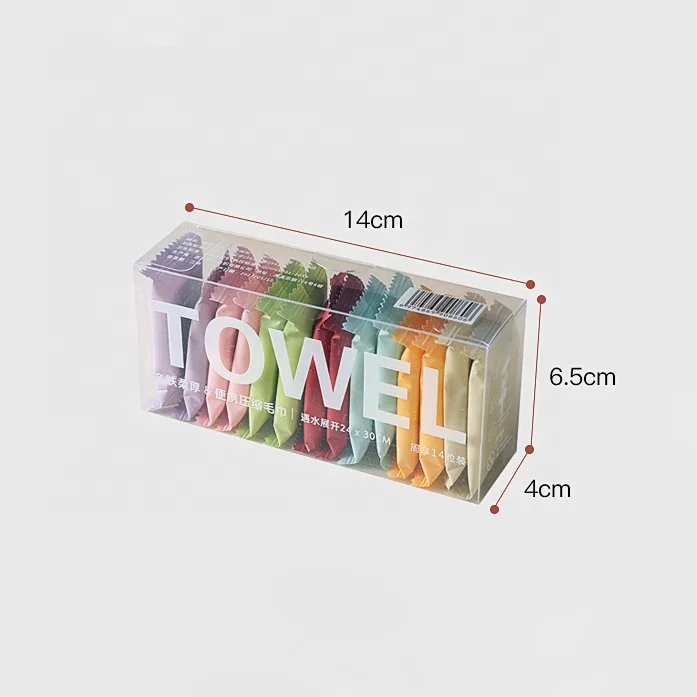 Wholesale Customized Logo Traveling Face Compressed Magic Cotton Towels Portable Disposable Compressed Towel