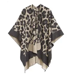 New Design Leopard Dot Cotton Viscose Shawl Custom Printing High Quality Neckerchief Autumn Winter Shawls