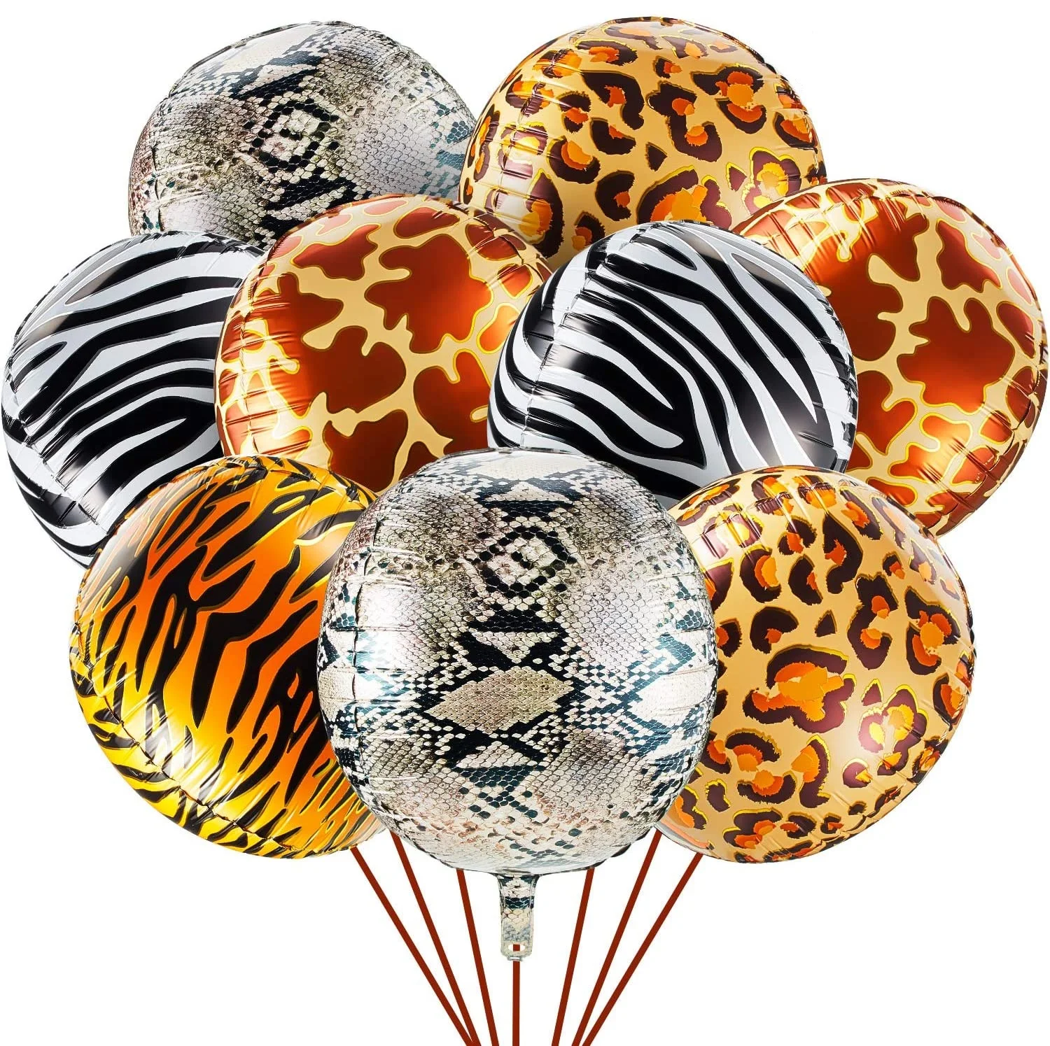 22 inch 4D Globos Animal Pattern Foil Balloons Leopard Deer Tiger Stripe Birthday Party Decorations Adult Balloon KBF812