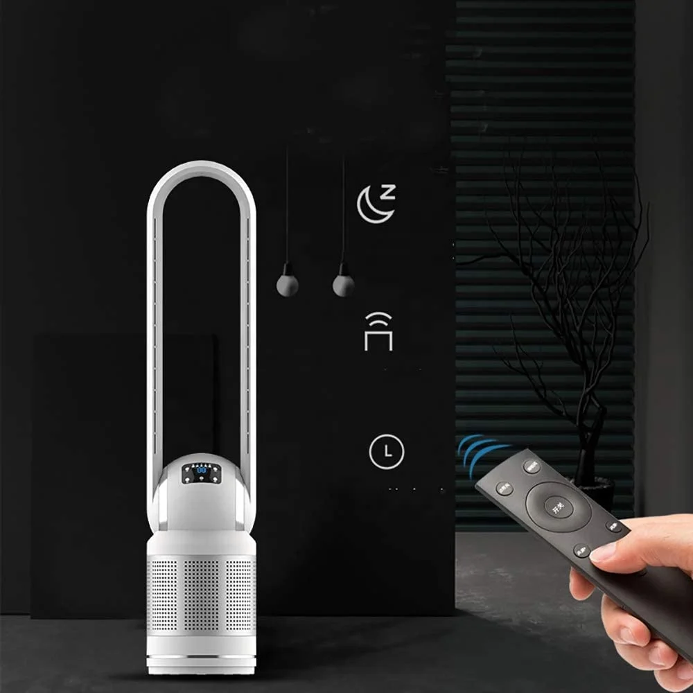 iHomey 2 in 1 New Products  air cooling  tower & pedestal fans air purification fan tower bladeless cooler fan