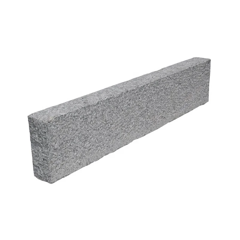Road building sidewalk light grey granite kerb