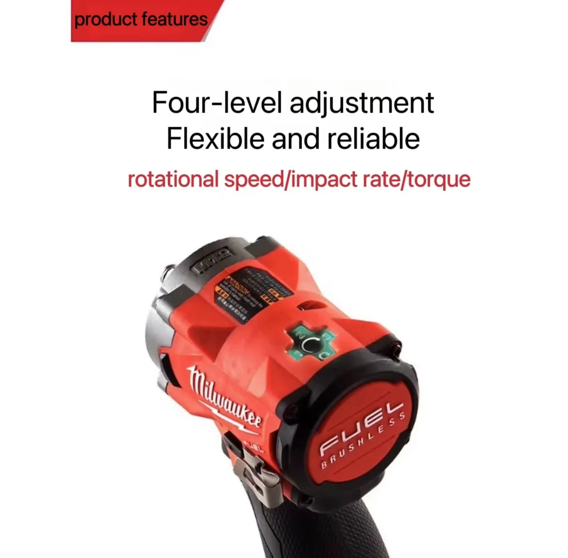 Industrial grade electric impact wrench auto repair tool 3/8 Lithium battery powered with large torque M12 FIW38 (naked machine)