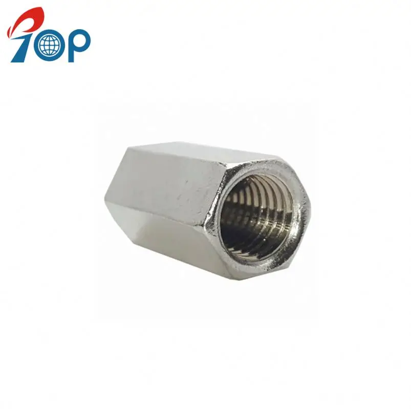 
TOP Round Connector SS304 Threaded Sleeve Bar Stud Rod Coupling Nut 