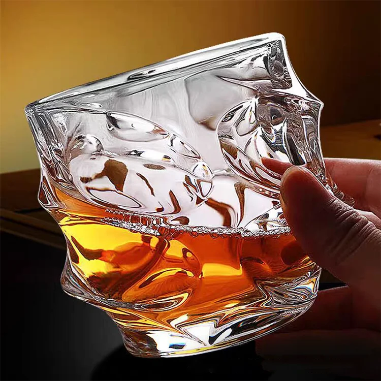 Whisky Cup Wholesale Home Bar Party Cocktail Drinkware Fashion Crystal Irregular Whisky Glass Mug