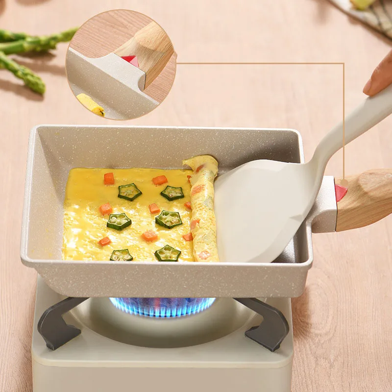35Cm Forged 13Cm Mini Heavy Nonstick Egg Sausage Foldable Handle Round Bottomed Frying Pan