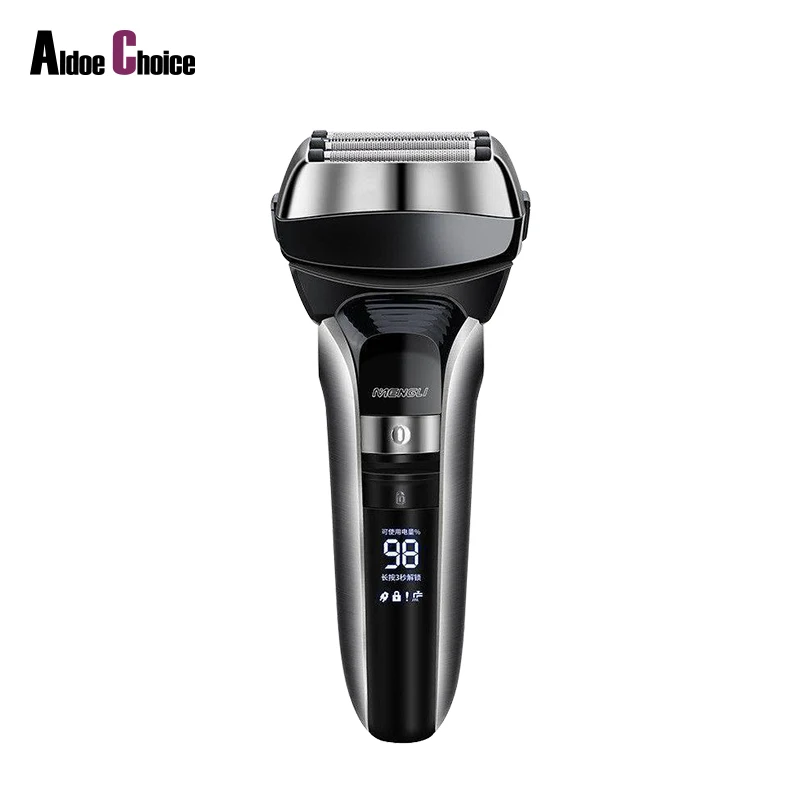 Запатентованная быстрая бритва с ЖК-дисплеем и 5 лезвиями электробритва для бороды из фольги мужские