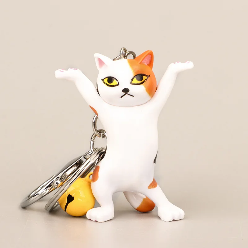 
Hot Selling New Personality Funny Creative Cat Sushi Resin Metal Keychain 