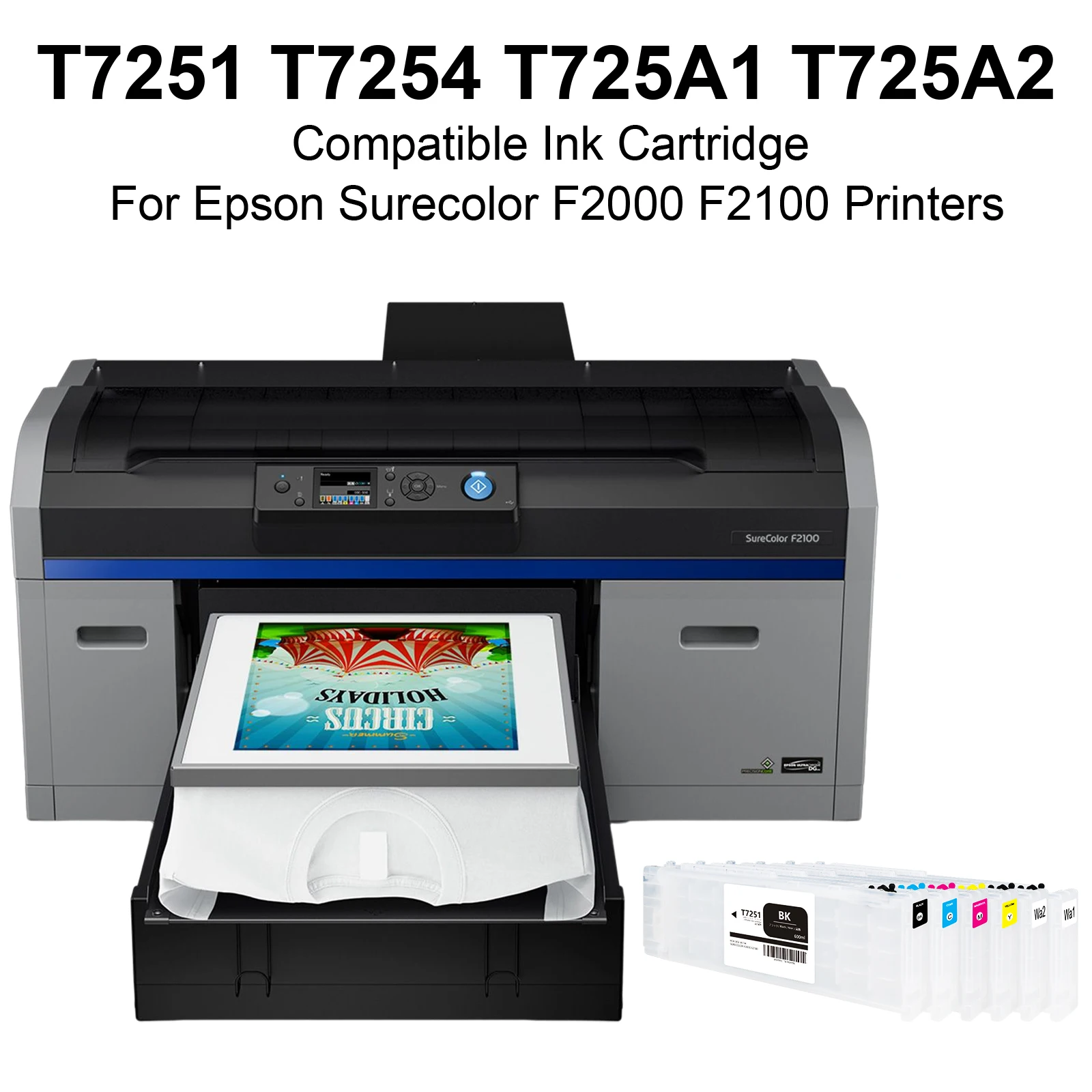 SC-F2000 принтер F2100 многоразовый чернильный картридж с чипом для Epson SureColor F2130 F2160 T7251-T7254 T725A T725B