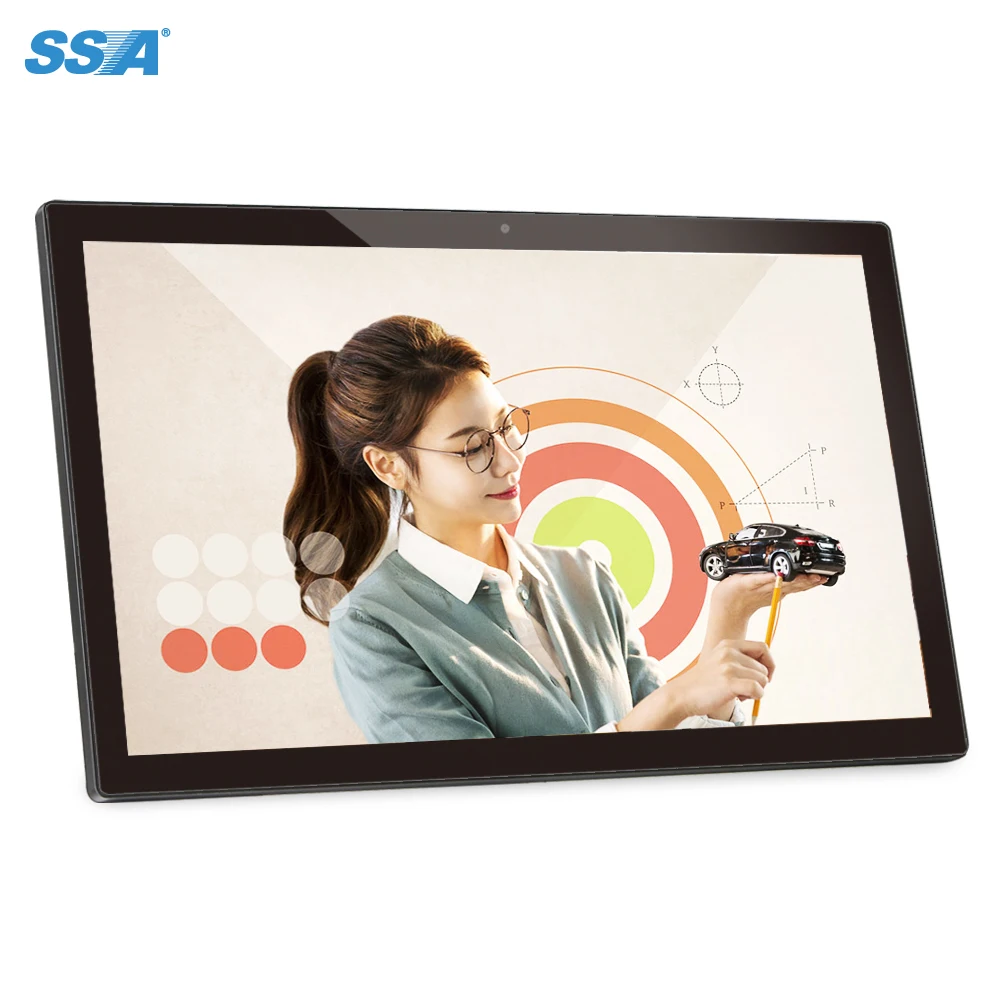 high quality 21.5'  commercial android tablets for bulk tablet advertising HDMI 10 point touchscreen digital signage display